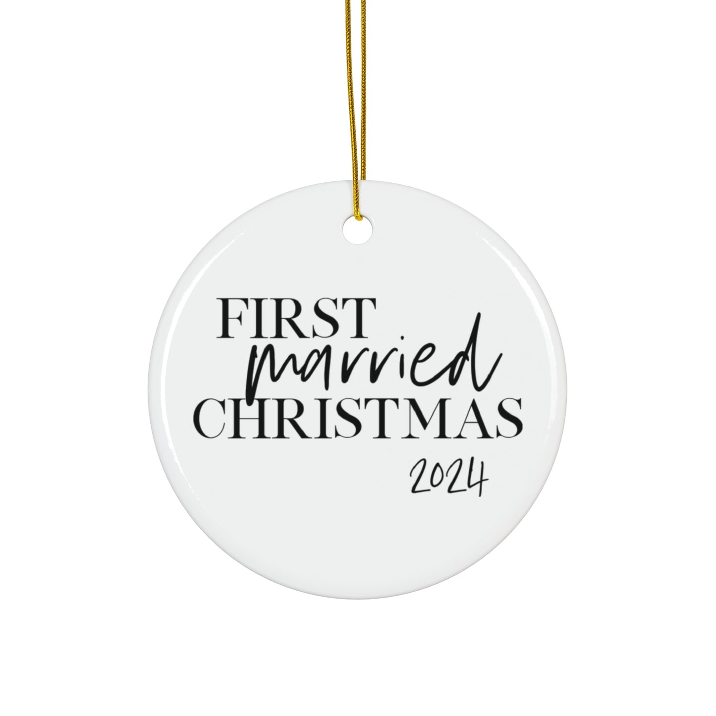 Personalized First Christmas Married Ornament, Mr. and Mrs. Tree Christmas Ornament, Our First Christmas Married, Wedding Anniversary Gift