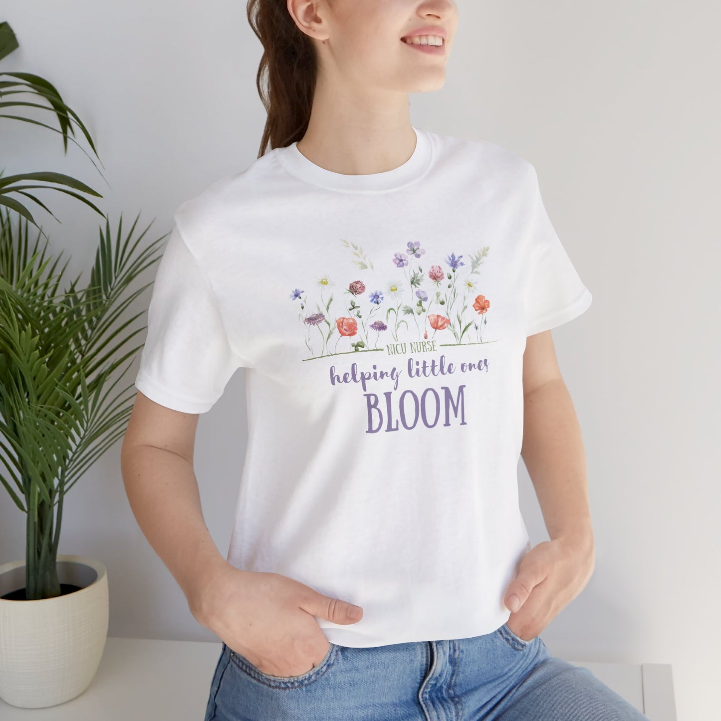 NICU Nurse Floral Shirt