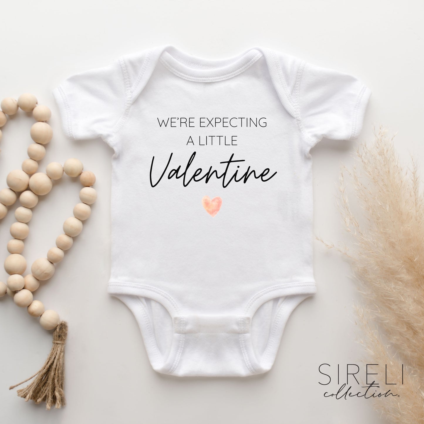 We're Expecting Baby Bodysuit, Baby Announcement, Baby Reveal, Announce Pregnancy, Pregnancy Reveal Husband Grandparents, Valentine's Day