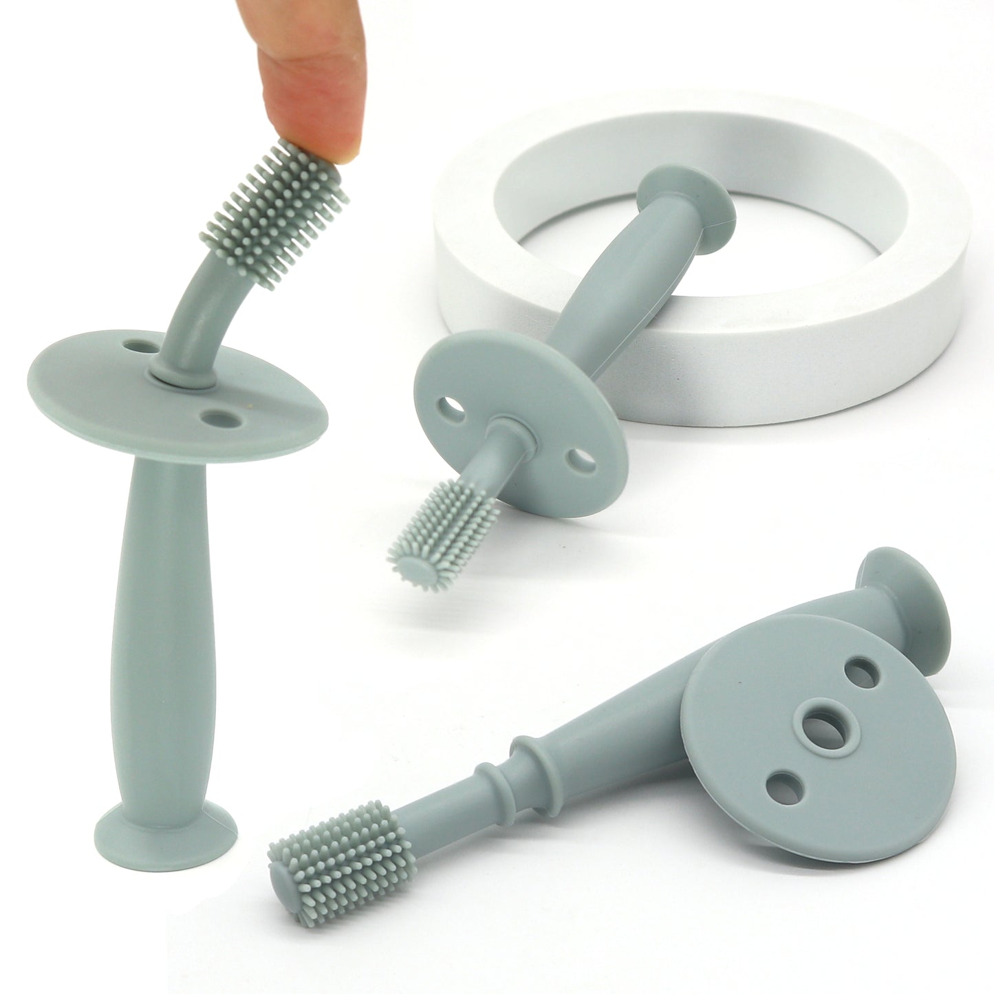 Set of 4 Silicone Teething and Stacking Toys