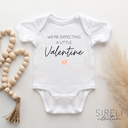 We're Expecting Baby Bodysuit, Baby Announcement, Baby Reveal, Announce Pregnancy, Pregnancy Reveal Husband Grandparents, Valentine's Day